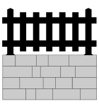 Clôture avec barreaux verticaux (balustres)
